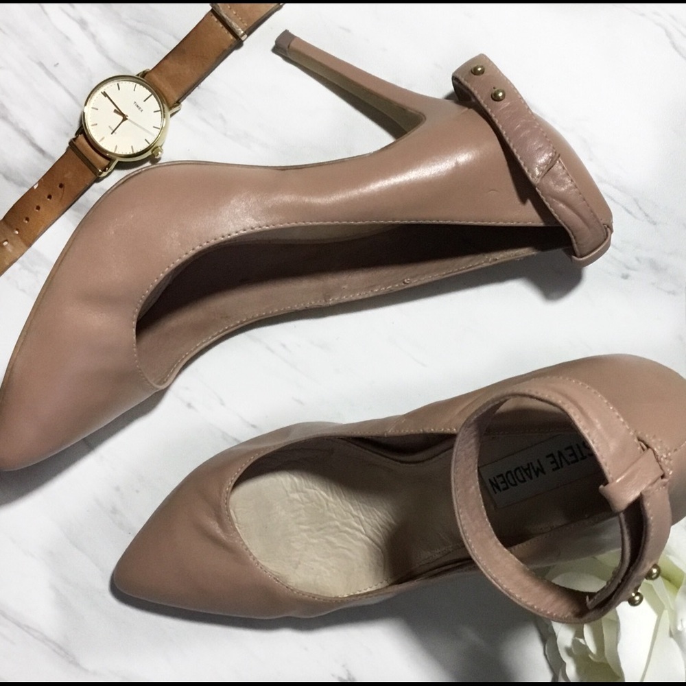 ⬇️$20 Steve Madden Nude Ankle Strap Pumps, Sz 8.5
